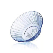 Plato Hondo Sopero de 485 ml de 16.4 cm de Vidrio Decorado Azul Misty Blue 1790594 Crisa