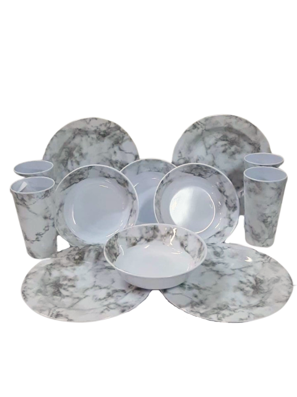 Vajilla tipo marmol hot sale