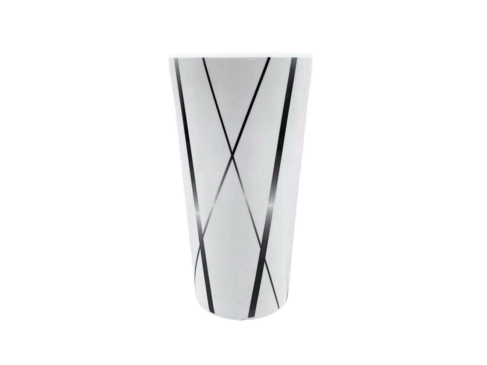 Vaso de Melamina Resistente tipo Plástico Líneas Gris Oscuro TKM117 Tab and Kit