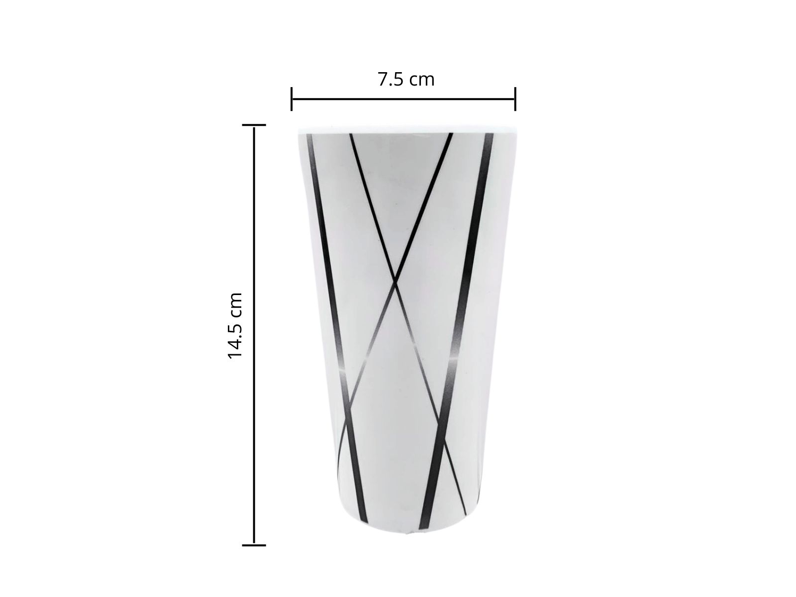 Vaso de Melamina Resistente tipo Plástico Líneas Gris Oscuro TKM117 Tab and Kit