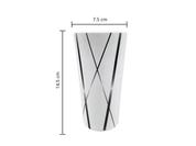 Vaso de Melamina Resistente tipo Plástico Líneas Gris Oscuro TKM117 Tab and Kit