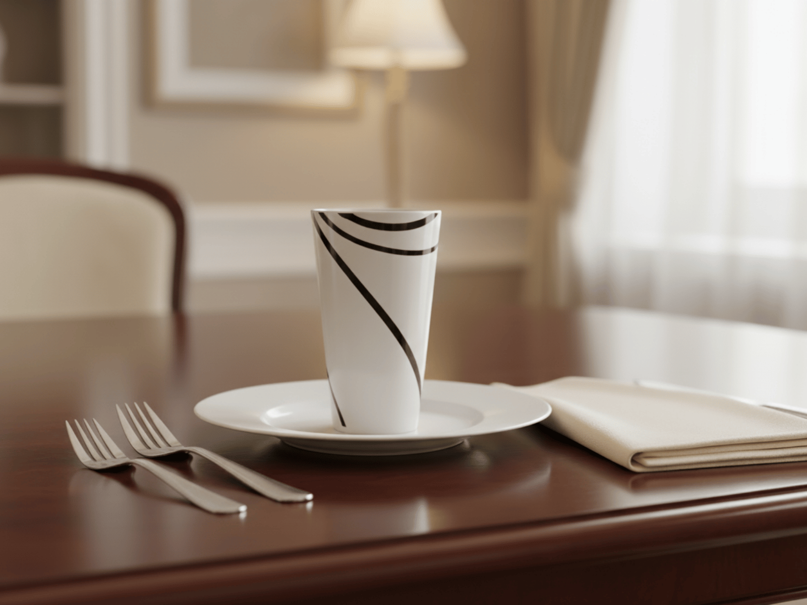 Vaso de Melamina Resistente tipo Plástico Líneas TKM101 Tab and Kit