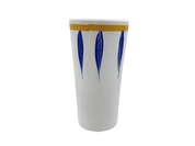 Vaso de Melamina Resistente tipo Plástico Plumas azules TKM125 Tab and Kit