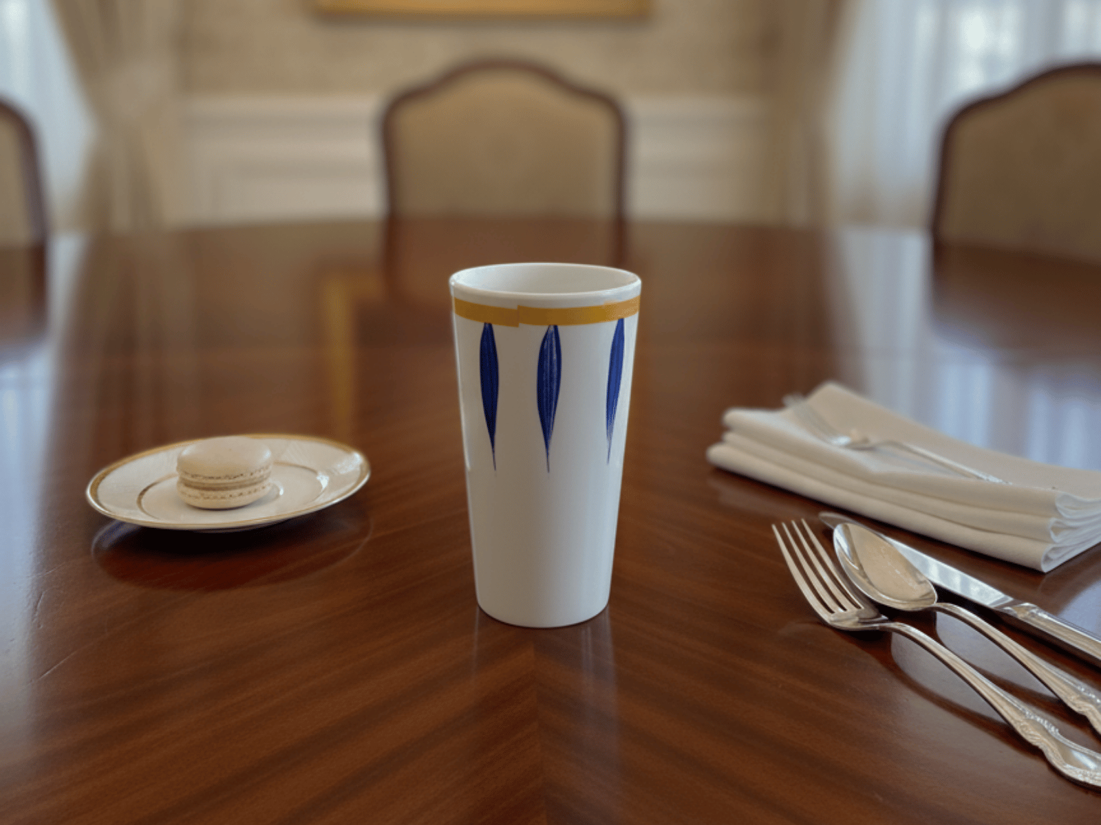 Vaso de Melamina Resistente tipo Plástico Plumas azules TKM125 Tab and Kit