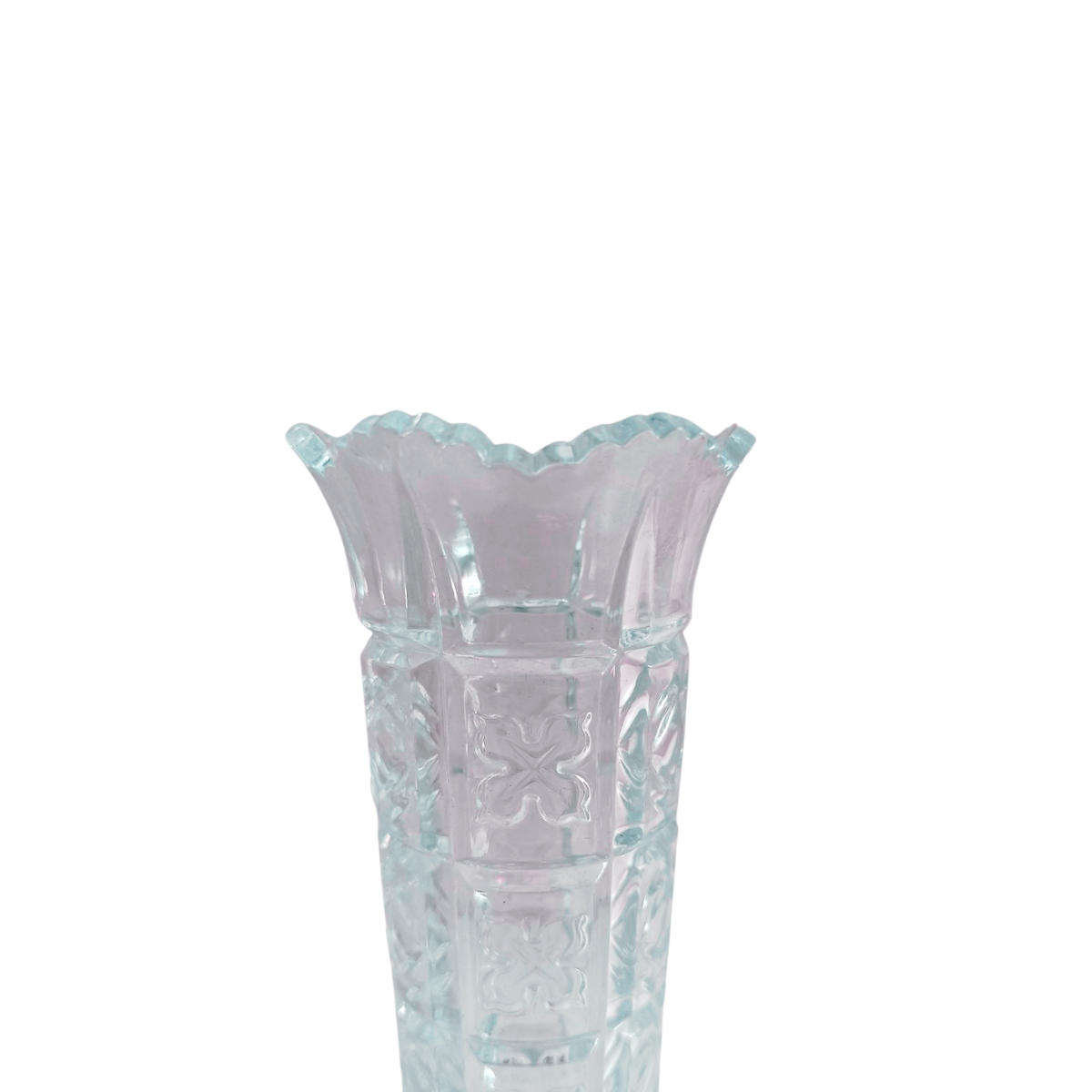 Florero Mini de Plástico Tipo Cristal 80 ml 12.9 cm Modelo Verona Plasvic