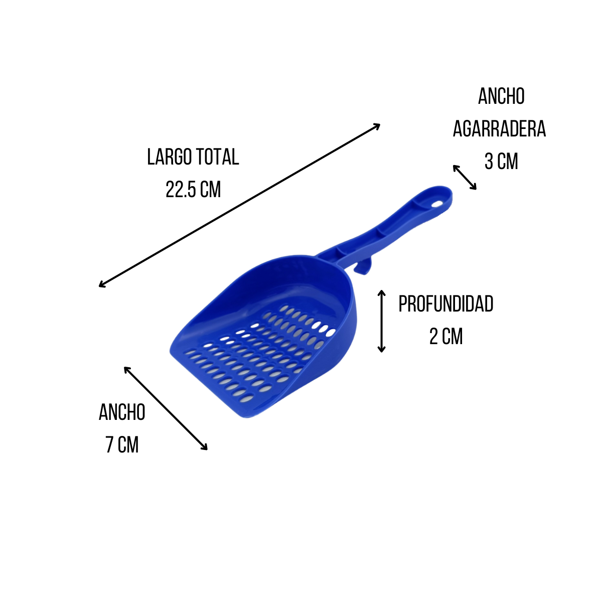 Recogedor Pala Chico de Heces para Mascota de Plástico 22.5 cm Azul San Remo
