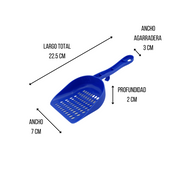 Recogedor Pala Chico de Heces para Mascota de Plástico 22.5 cm Azul San Remo