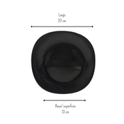 Plato Ensaladero Arrocero Clásico Cuadrado de 20 cm de Vidrio Templado Negro iLuminarc