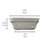 Recipiente Cuadrado de Vidrio con Tapa de Plástico 1.6 Litros Saven n Store A930-1705585 Libbey