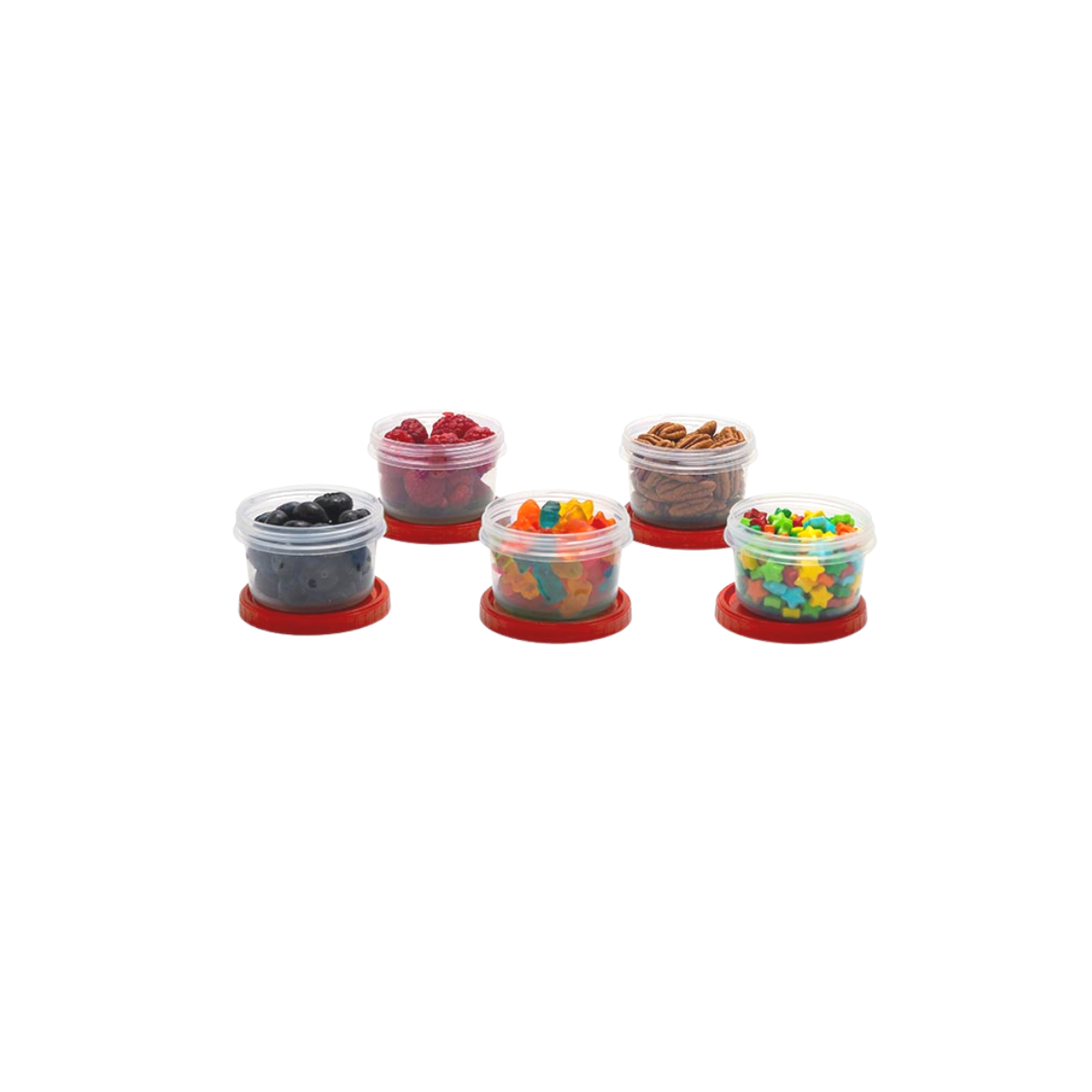 Juego de 5 Recipientes Mini con Tapa Herméticos de Plástico 100 ml 1919 Cubasa