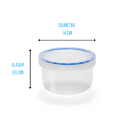 Recipiente Hermético 900 ml de Plástico con Taparrosca Super Sello 1566 Cubasa