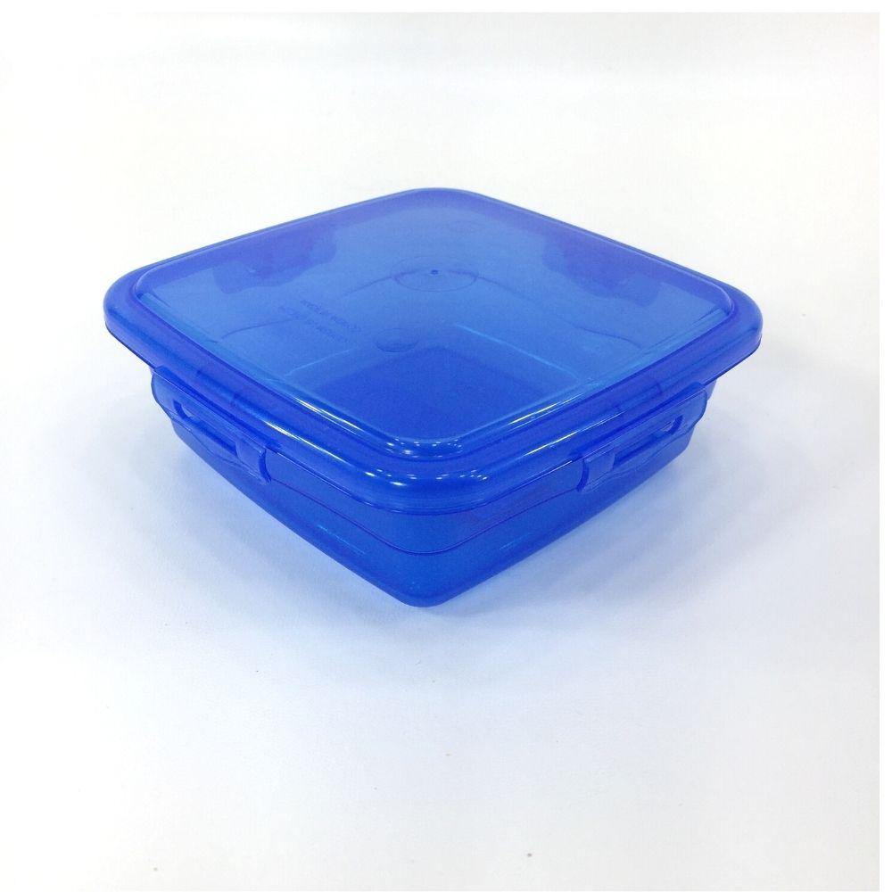 Recipiente cuadrado 430 ml Cubasa, translucido con tapa y broche. - ANFORAMA (Todo para mi Cocina)
