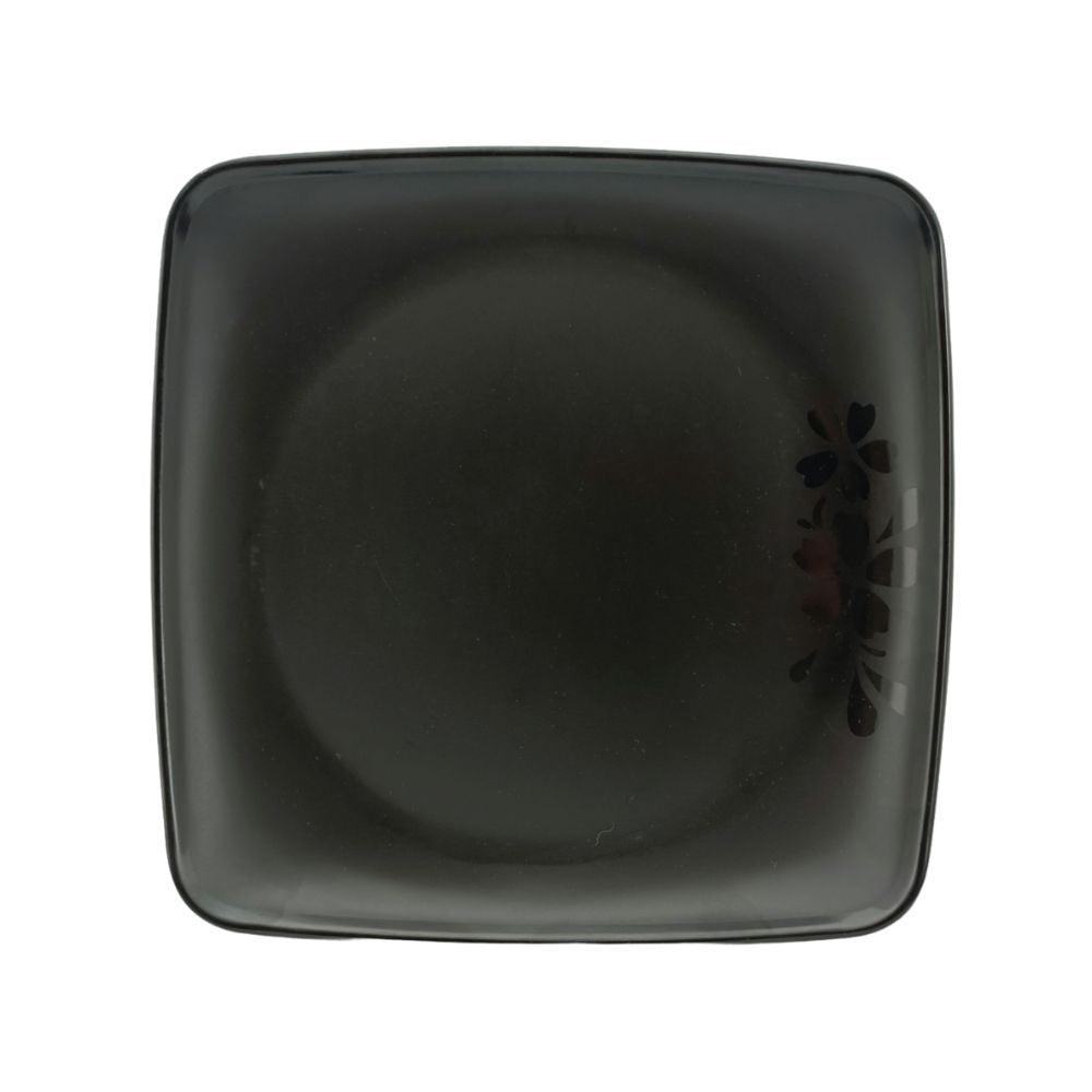 Plato Trinche Cuadrado Negro de Melamina gruesa 19 cm. Anforama - ANFORAMA (Todo para mi Cocina)