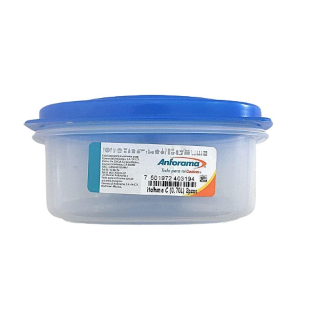 Recipiente de plastico con tapa 700 ml - ANFORAMA (Todo para mi Cocina)