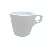 Taza cafetera blanca 200 ml. hecha de melamina tipo plástico. Tavola - ANFORAMA (Todo para mi Cocina)
