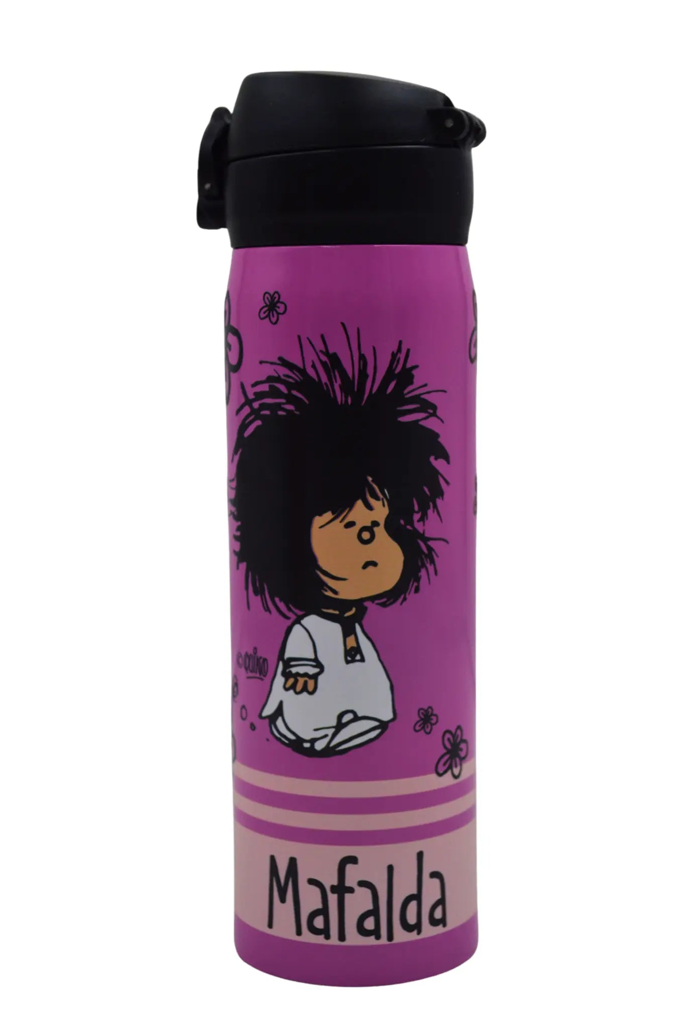 Termo con Tapa Automática de 410 ml de Acero Inoxidable Mafalda Quino Cómic AM42-008 Licencia