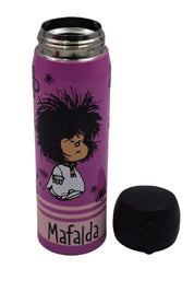 Termo con Tapa Automática de 410 ml de Acero Inoxidable Mafalda Quino Cómic AM42-008 Licencia