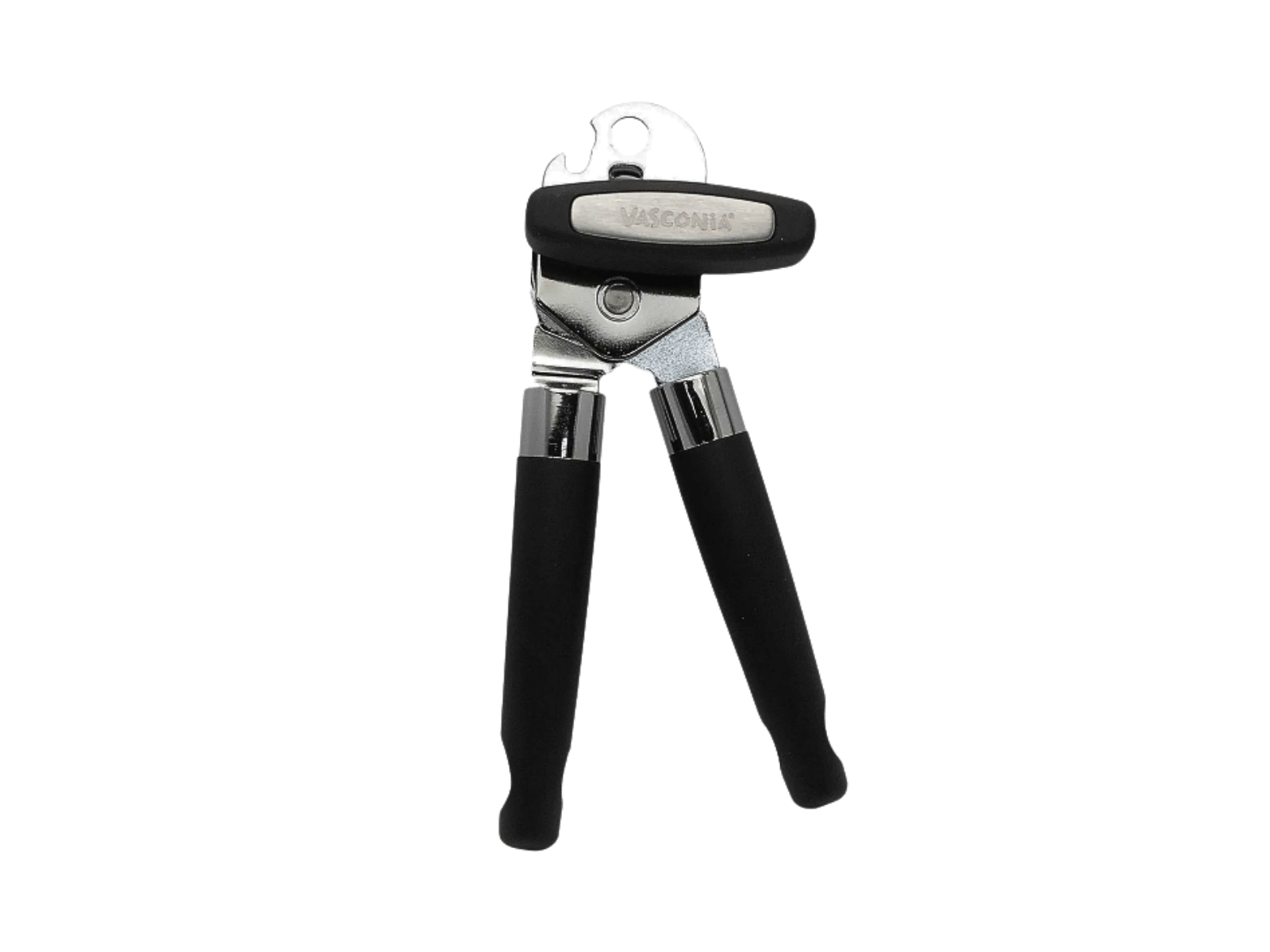 Abrelatas Práctico Manual de Acero Inoxidable Esencial Negro 4029734 Vasconia