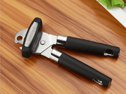 Abrelatas Práctico Manual de Acero Inoxidable Esencial Negro 4029734 Vasconia