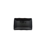 Plato Botana Rectangular Grande 25 cm de Melamina tipo Plástico Negro Anforama