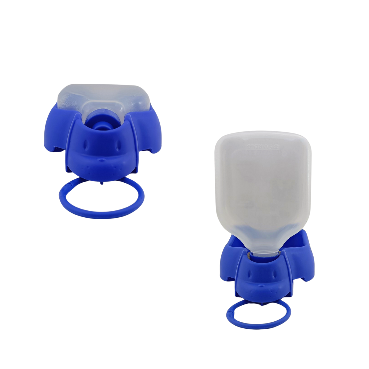 Bebedero Portatil para Mascota 320 ml Azul de Plástico 2 piezas San Remo