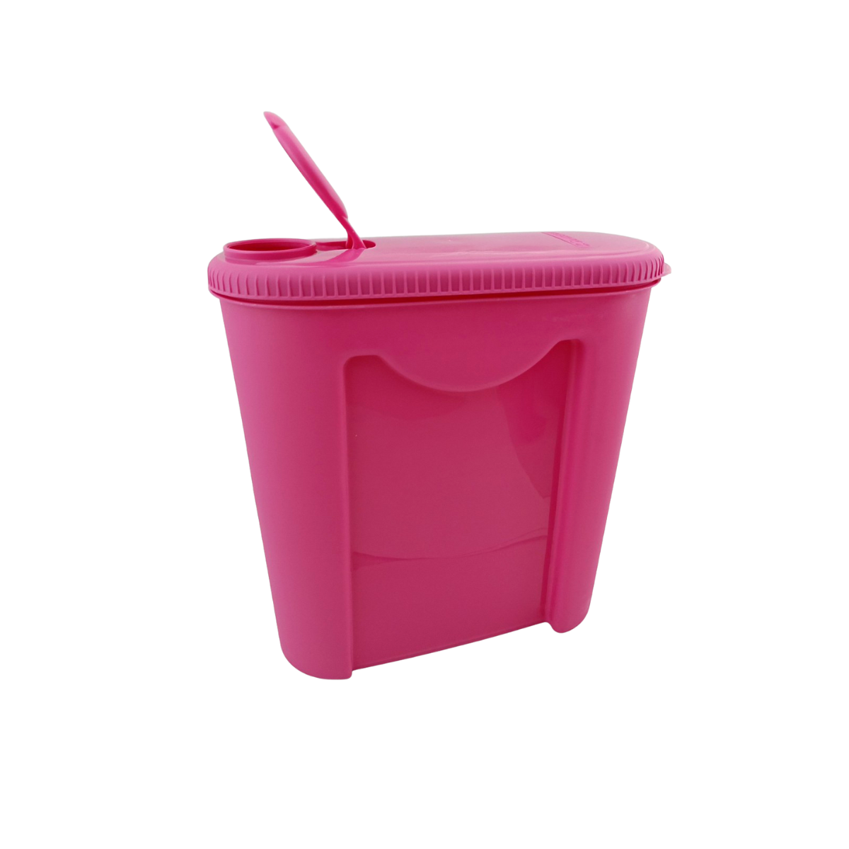 Porta Croquetas de Plástico con Tapa Despachadora 2.350 litros 21.2 cm Rosa San Remo