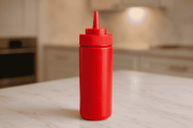 Botella Mamila Dispensador de Salsas Aderezo Catsup Queso 340 ml Rojo 20x6x6 cm 94722 Tavola