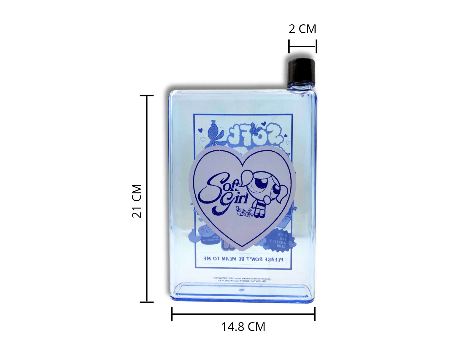 Botella de Burbuja Chicas Super Poderosas 750 ml Botella Plana BP-TPPG-02 Geek Industry