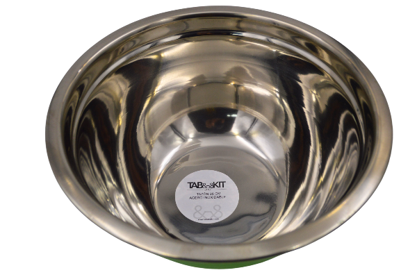 Bowl Tazón Mediano de Acero Inoxidable de 26 cm de 3 litros Verde Tab and Kit