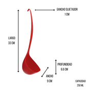 Cucharon de Servicio para Cocina de Plástico 35.5 cm Varios Colores Plasvic