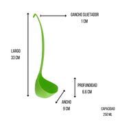 Cucharon de Servicio para Cocina de Plástico 35.5 cm Varios Colores Plasvic