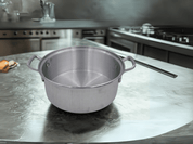 Cacerola Budinera Arrocera 22 cm de 2.85 Litros de Aluminio Komale 400852 HORECA