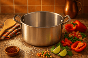 Cacerola Budinera Arrocera 26 cm de 4.85 Litros de Aluminio Sin Tapa Komale BD-26ST HORECA