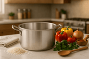 Cacerola Budinera Arrocera 32 cm de 8.85 Litros de Aluminio Sin Tapa Komale BD-32ST HORECA