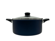 Cacerola Olla Mediana de Aluminio 22 cm con Tapa de Vidrio de 3.6 L Caribe 27817654 Tramontina