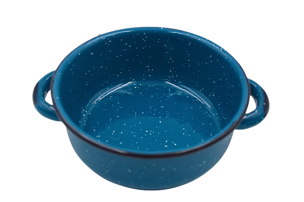 Cacerola Pequeña de Peltre con Tapa Azul de 750 ml de 14 cm Cinsa 31416