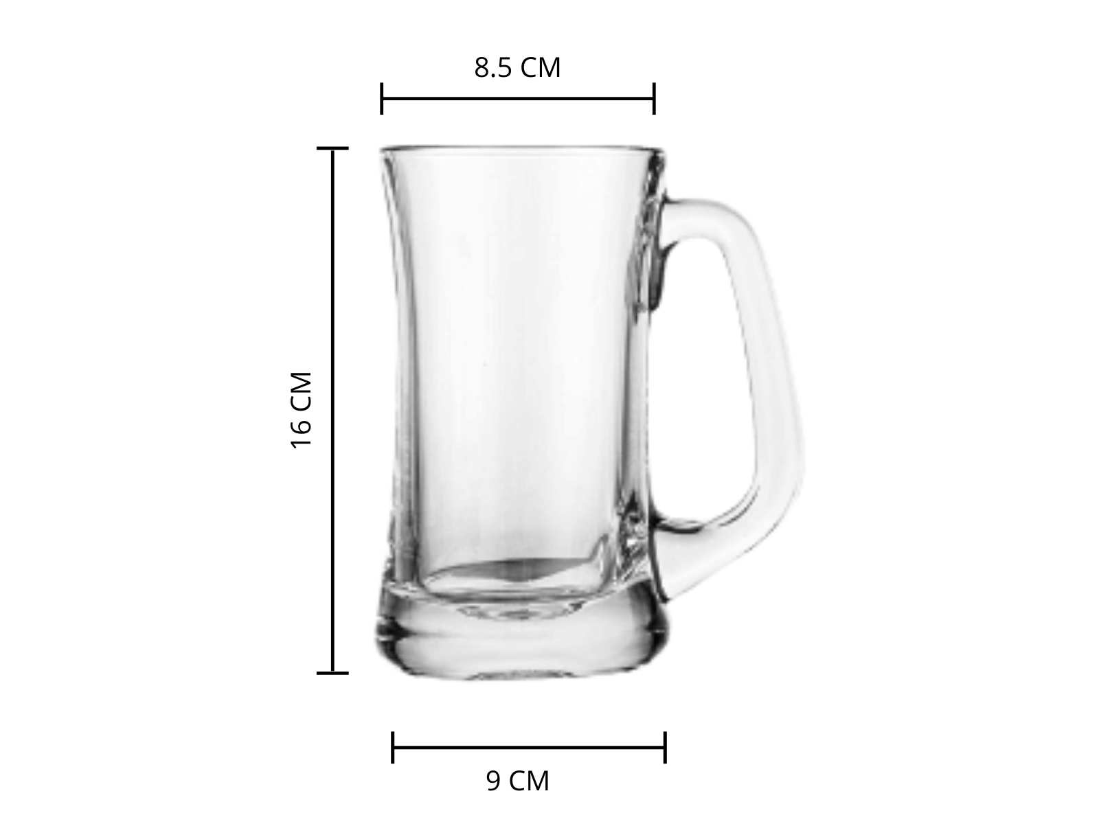 Caja de 12 Tarros Cerveceros de 15 Oz 444 ml de Vidrio Resistente Scandinavia Crisa
