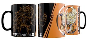 Taza Tarro Jumbo de 567 ml de Porcelana Metálica Dragon Ball Z Anime Licencia MBIG-DBZ-01