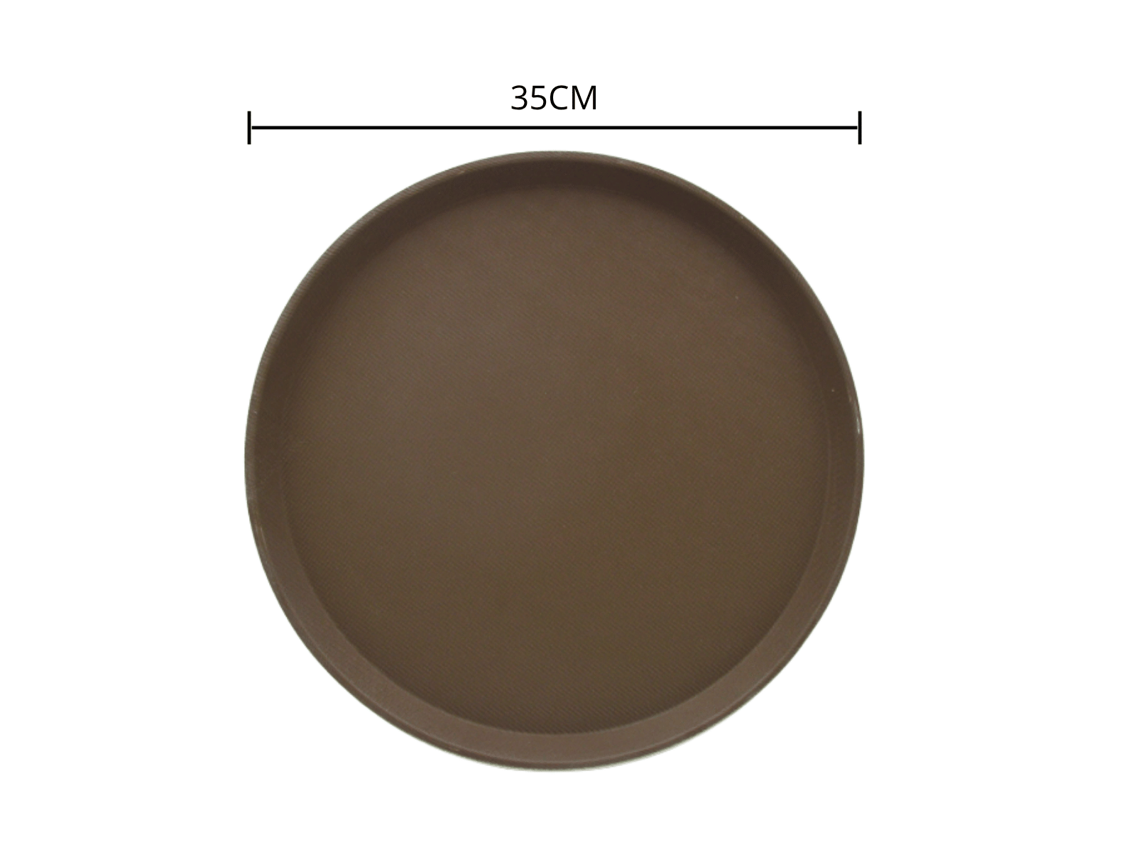 Charola Redonda 35 cm de Fibra de Vidrio de Servicio Multiusos para Restaurante Antiderrapante Tavola