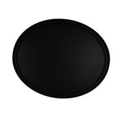 Charola de Servicio Ovalada 56x68.5 cm de Fibra de Vidrio Multiusos para Restaurante Antiderrapante Negra Tavola V 79452