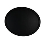 Charola de Servicio Ovalada 56x68.5 cm de Fibra de Vidrio Multiusos para Restaurante Antiderrapante Negra Tavola V 79452