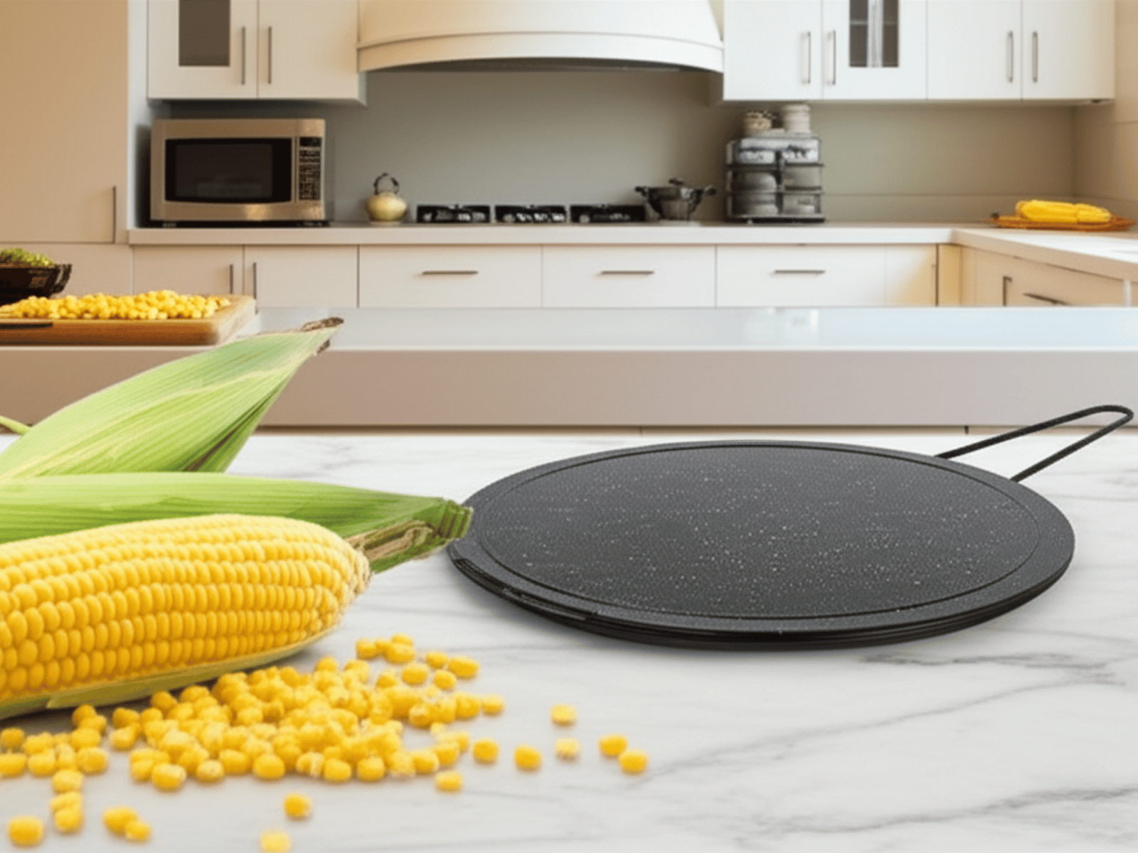 Comal Sartén Redondo Grande de 31 cm de Peltre para Estufa de Inducción Negro Alfa CSR31