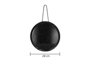 Comal Sartén Redondo Mediano de 28 cm de Peltre para Estufa de Inducción Negro Alfa CSR28