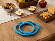 Cortador Rebanador Para alimentos en Forma de Manzana de Plástico Azul TC3-0011 Tab and Kit