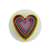 Juego de 5 Cortadores de Plástico para Repostería Galletas de Corazón Alegría