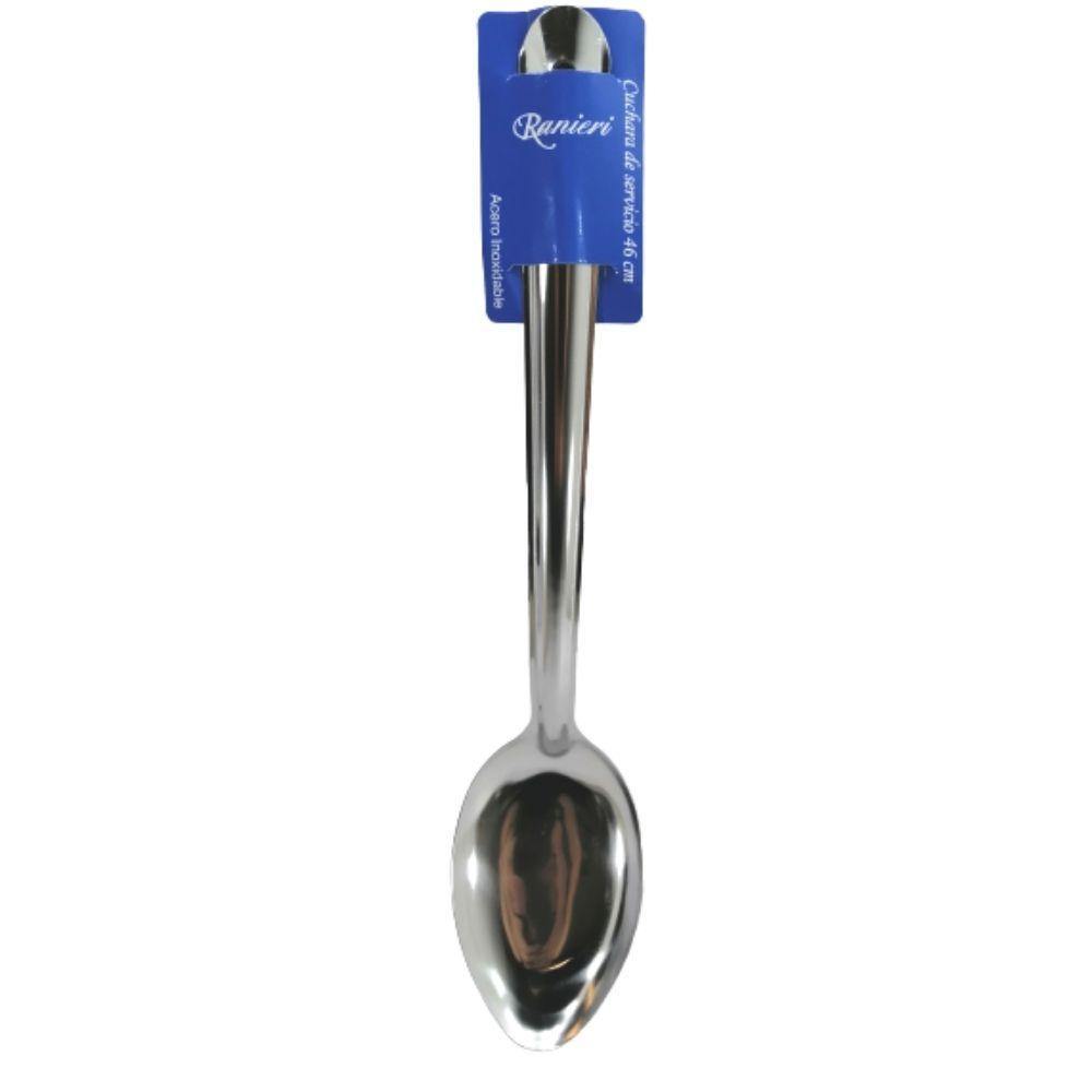 Cuchara de Servicio Lisa para Cocina de Acero Inoxidable 46 cm Ranieri Anforama