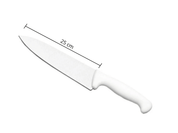 Cuchillo Chef 25 cm de Acero Inoxidable y Mango Blanco BO410B Buffetware