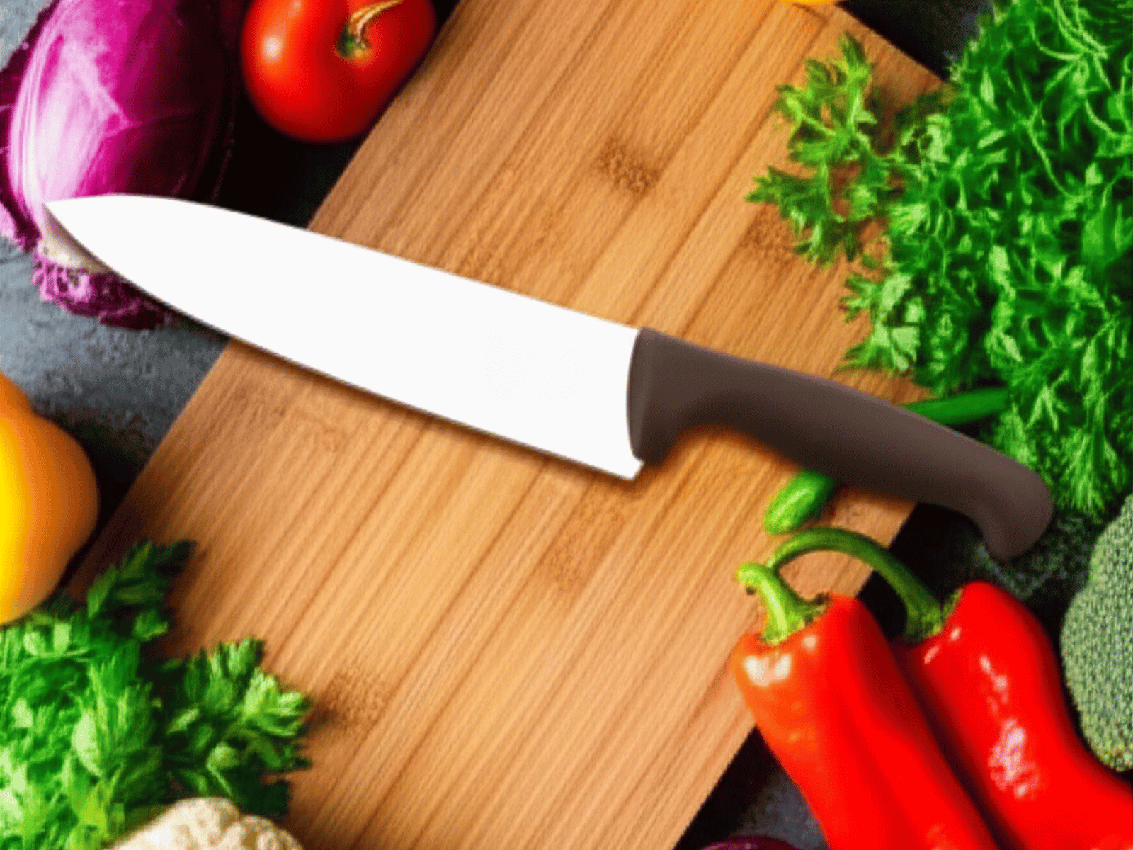 Cuchillo Chef 25 cm de Acero Inoxidable y Mango Café BO410C Buffetware