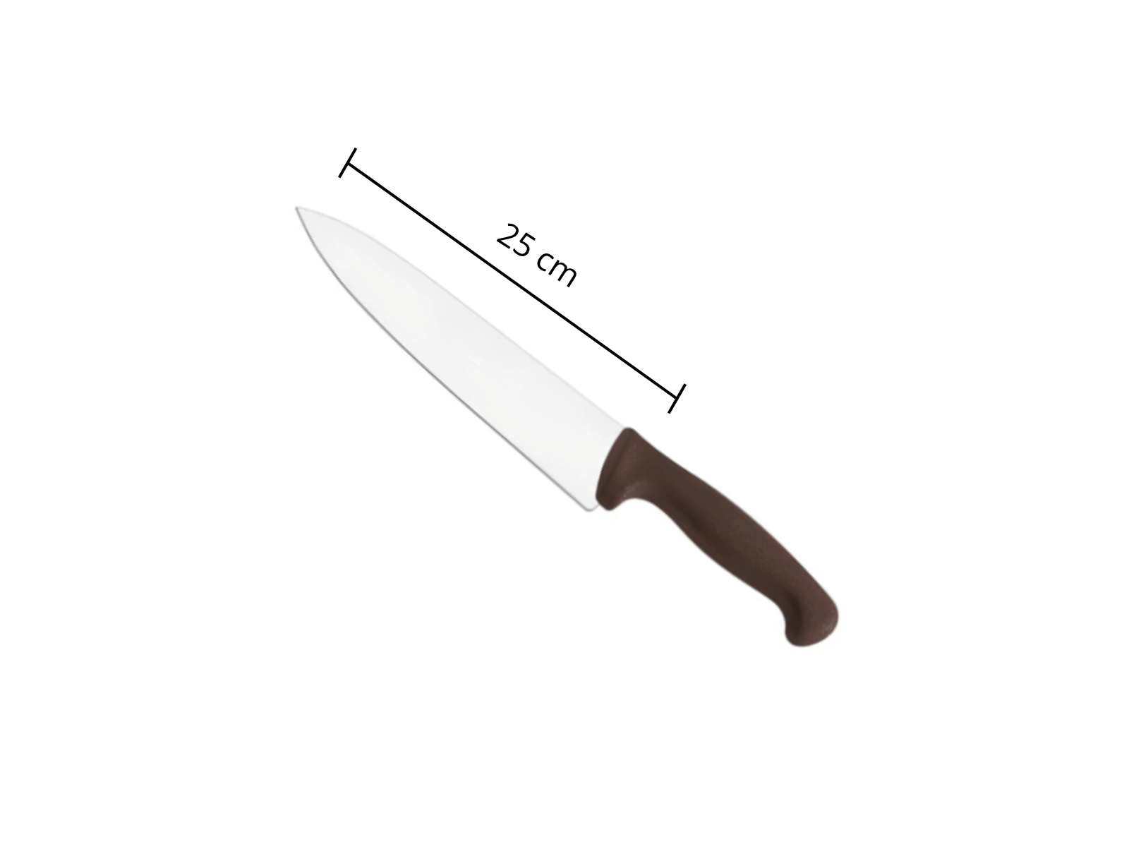 Cuchillo Chef 25 cm de Acero Inoxidable y Mango Café BO410C Buffetware