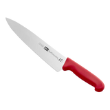 Cuchillo Chef de 25 cm 10'' de Acero Inoxidable y Mango Rojo BO410R Buffetware